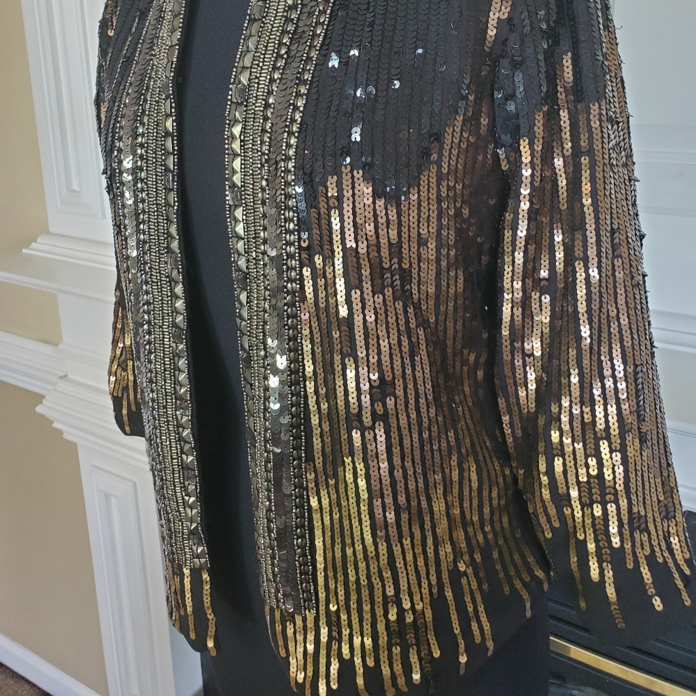 Chico's Sequin Evening Cropped Jacket - image 5